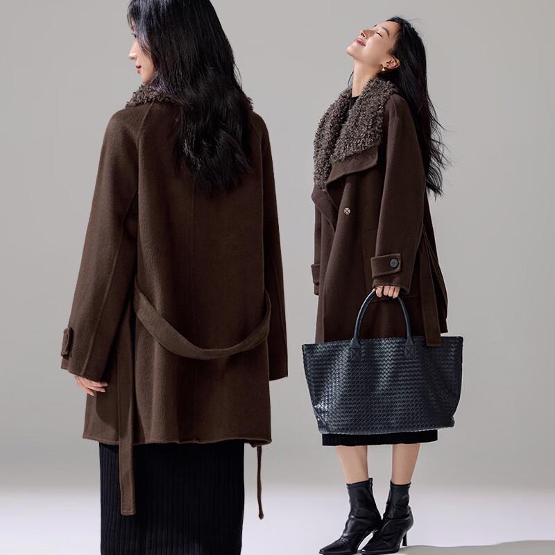 VICTORIA&VERA Alpaca-Wool Blend Lapel Overcoat