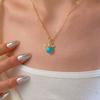 Ins Style Retro Personality Simple Turquoise Bird Pendant Necklace Women's Fashion Niche High-end Sense Collarbone Chain
