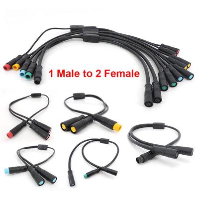Connettore per cavo di collegamento Y splitter impermeabile per bici elettrica m8 2/3/4/5/6 pin 1 maschio a 2 vie femmina per cavo sensore freno motore elettrico