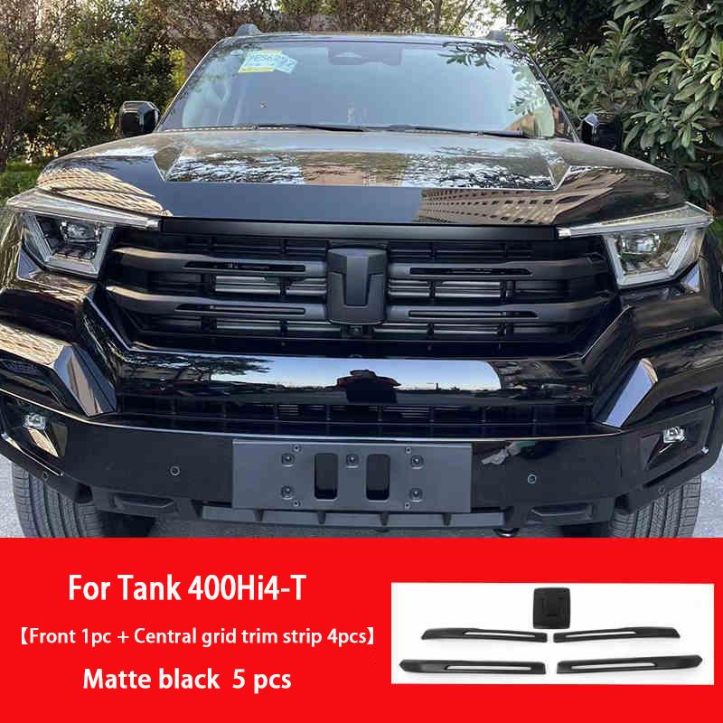For Tank 300 400 400Hi4-T 2021-2025 Car Badge Front Rear Steering Wheel Wheel Hub Badge Car Central Grid Trim Strip Modification