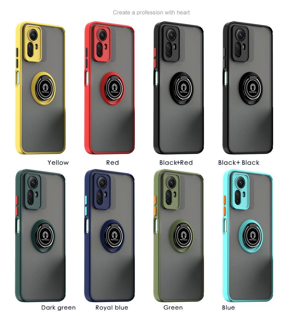 Rotatable Bracket Case for Xiaomi Redmi Note 12S 12 11E 11 Pro + 11S 11T Note 10 Pro Max 10S 9 9S 8 Pro Ring Car Holder Cover