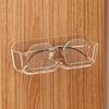 Adhesive Wall-Mounted Bathroom Storage Shelf for Glasses and Glasses, Plastic, No Electricity Needed