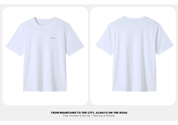Outdoor embroidered letter printed round neck versatile short sleeved T-shirt for summer fashion outdoor men's wear