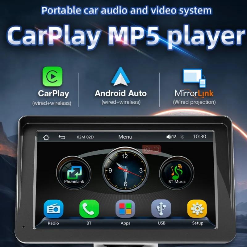 

7-дюймовый портативный беспроводной Carplay MP5-плеер Android Carplay Multimedia WIFI Bluetooth Call MP5 Smart Player Дистанционное управление