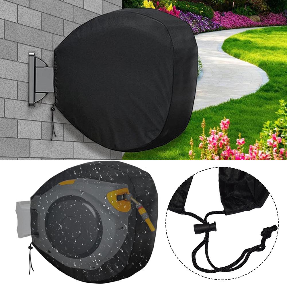For Foldable Pipes Outdoor Hose Reel Cover Outdoor Use 210D Silver Coated Oxford Cloth Storage Bag Included Windproof Protection