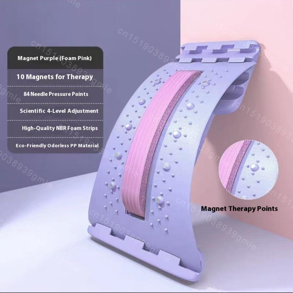 Home Back and Lumbar Stretching Device Yoga Fitness Waist Stretching Massager Back Exercise Traction Back Opening Device