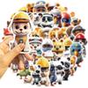 50 Cartoon Occupation Animal Graffiti Stickers Guitar Notebook Suitcase DIY Waterproof Stickers