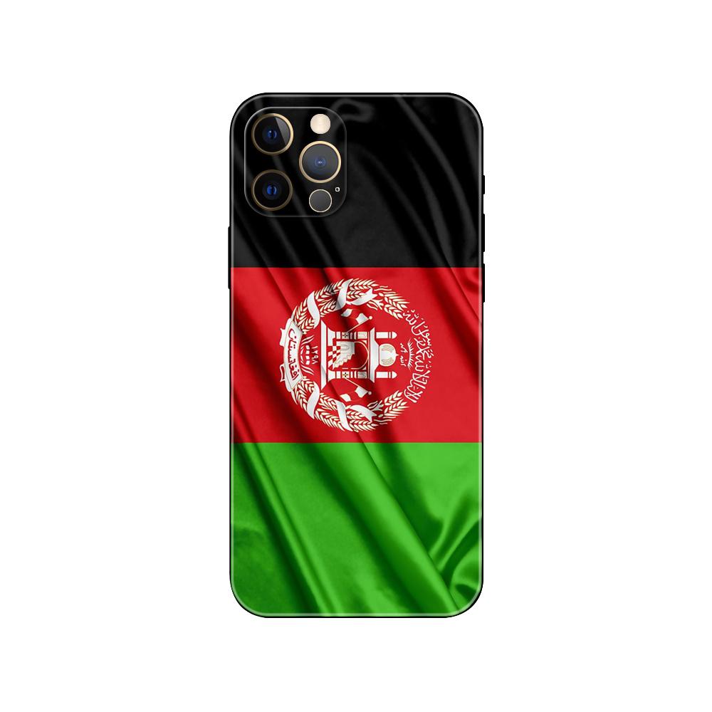 Afghanistan Flag phone case for iphone 5 5s 2020se 6 6s 7 8 plus x 10 XR XS 11 12 13 mini pro MAX black tpu back cover