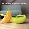 Winter Banane Katzenbett Haus Warm Gemütlich Haustier Matte Tragbar Hundehütte Korb Kissen für Katzen Hunde Kleine Tiere Lustig Süß Weicher Plüsch