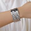 JYL TS Bracelet Wide Open Bangle Hammered Design-Exudes Confidence & Blocks Negative Vibes