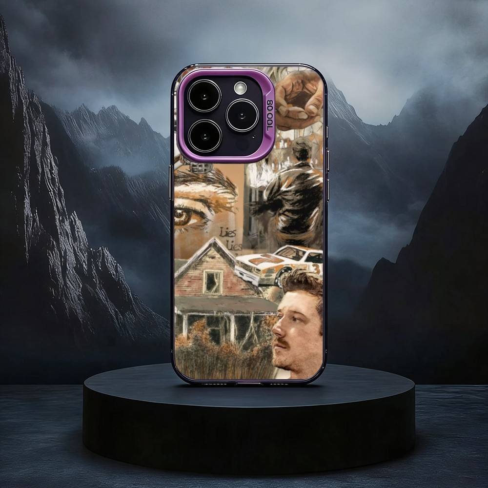 

M-Morgan W-Wallen-EN Phone Case For iPhone17,16,15,14,13,12,11 Plus,Pro Max Black Candy silver phone case iPhone15promax