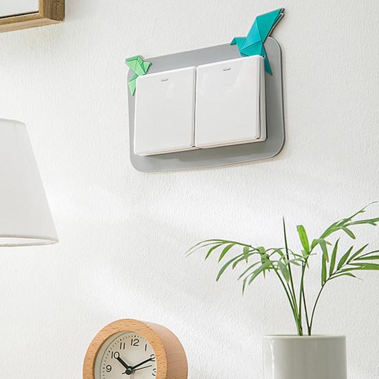 Adhesive Cartoon Switch Sticker Practical Silicone Ornamental Convenient 3D Wall Decal