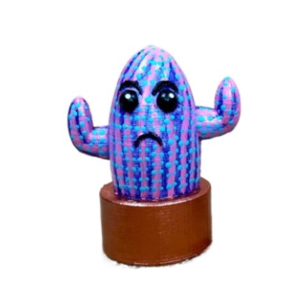 

Big Eyes Cactus Miniatures Cartoon Desktop Cactus Ornaments Cactus Pot Figurines Room Decoration синий/фиолетовый