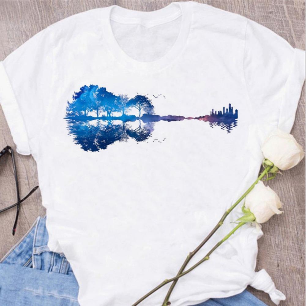 Neue Harajuku Lustige Musik Note Kunst T Shirt Mode Frauen T Shirt Musik Tops Kurzen Ärmeln Schwarzes T-shirt Damen Casual tees Top