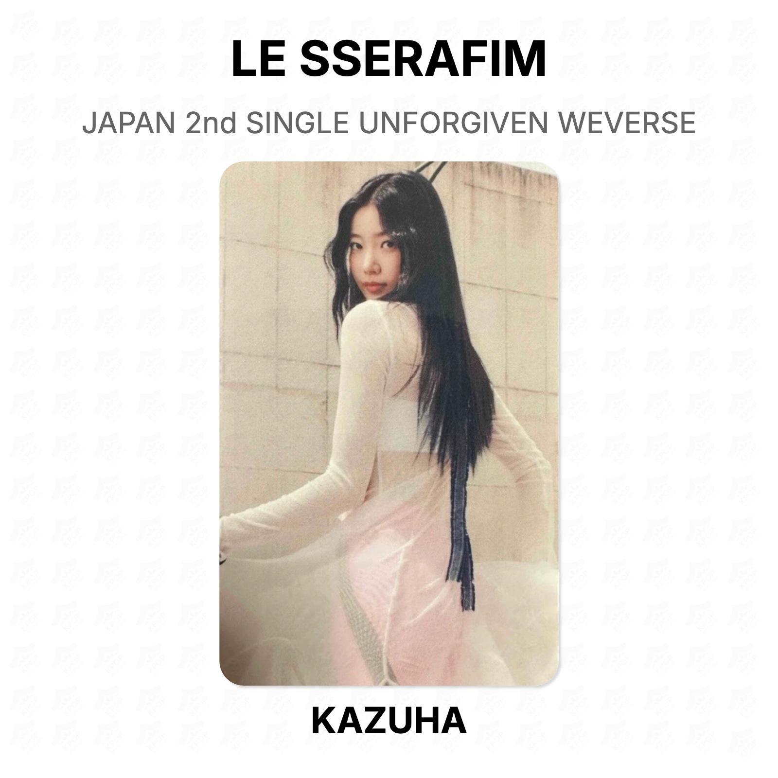 LE SSERAFIM JAPAN 2nd SINGLE UNFORGIVEN WEVERSE Official Photocard KAZUHA