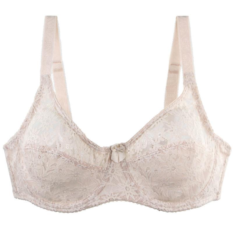 Hot Selling Sexy Back Lace Bra Ultra-thin Adjustable Traceless Underwear Women's Big Breasts Show Small Gathering Bra
