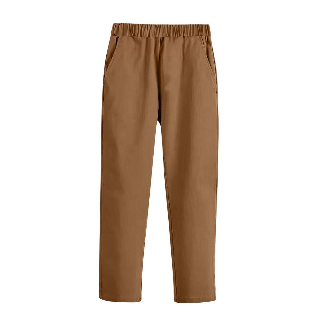 Children's Suit Pants With Elastic Waist And Pockets ,Color Long Pants