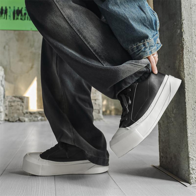 2026 New Versatile Thick Sole Comfortable Height Increasing Trend Fashionable Breathable Niche Low Top Board Shoes for Men