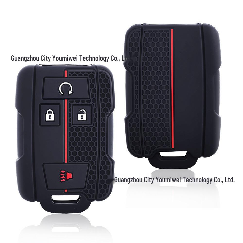 Compatible 6-Button Silicone Key Cover for Chevrolet & GMC Models