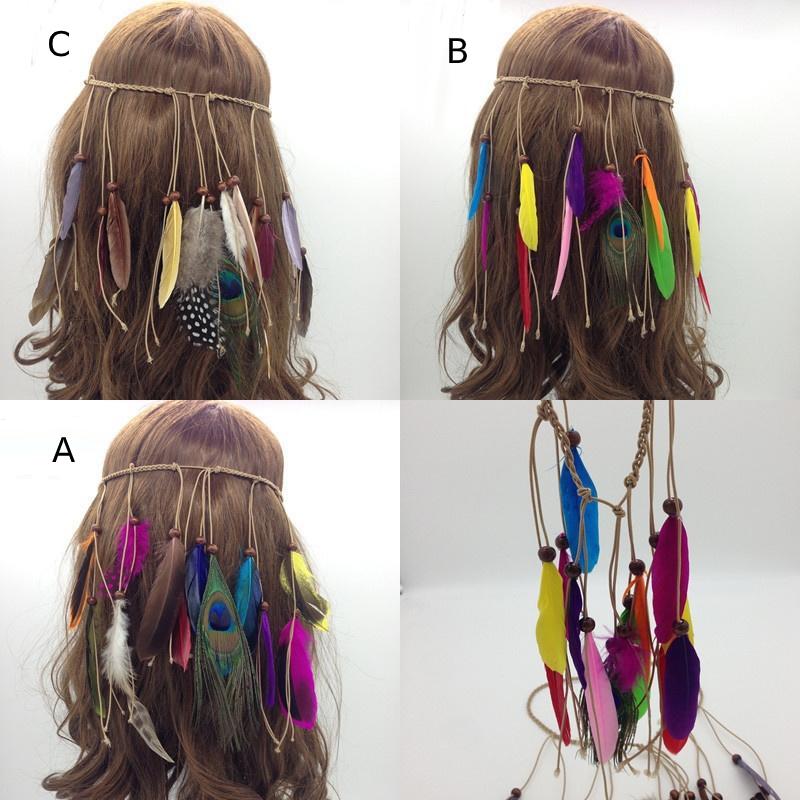 Feather Headband Hair Plume Pattern C