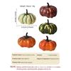 Set of 5 Artificial Pumpkin Miniature Sculpture High Simulation Design Outdoor Indoor Party Decoration Craft Ornaments