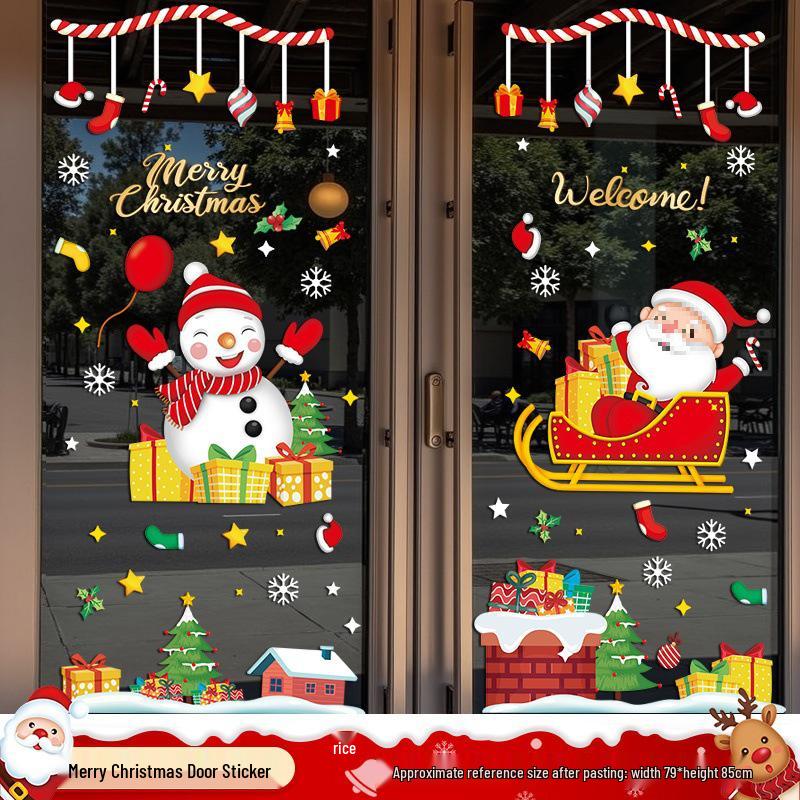 Santa Claus Window Cling Christmas Decoration Decal