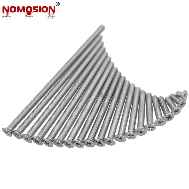 304 Stainless Steel Phillips Flat Head Screws M2-M4, Countersunk Machine and Floor Insert, YB819