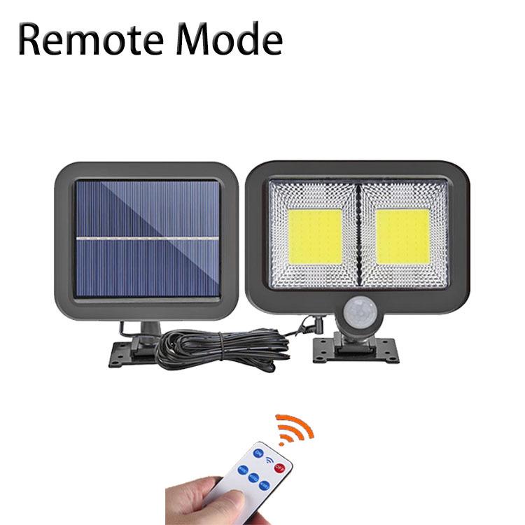 Outdoor Solar Motion Sensor Wall Lights with Remote Control for Courtyard and Corridor