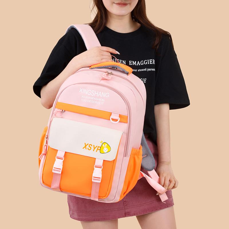 Backpack New Fashion Casual Lightweight Large Capacity Junior High School Student School Bag High School Student Elementary School Student Backpack