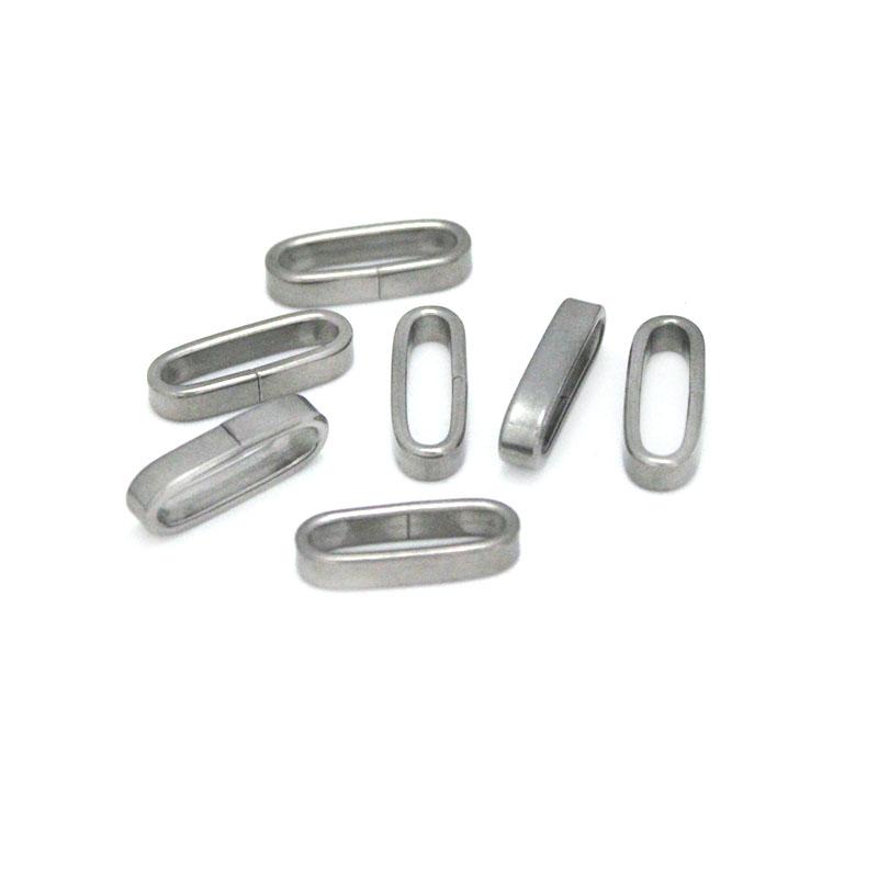 30Pcs/Lot Stainless Steel Charm Slider Spacer Beads/Fastener Cord String Crimping Rope End Clip for DIY Bracelet Jewelry Making