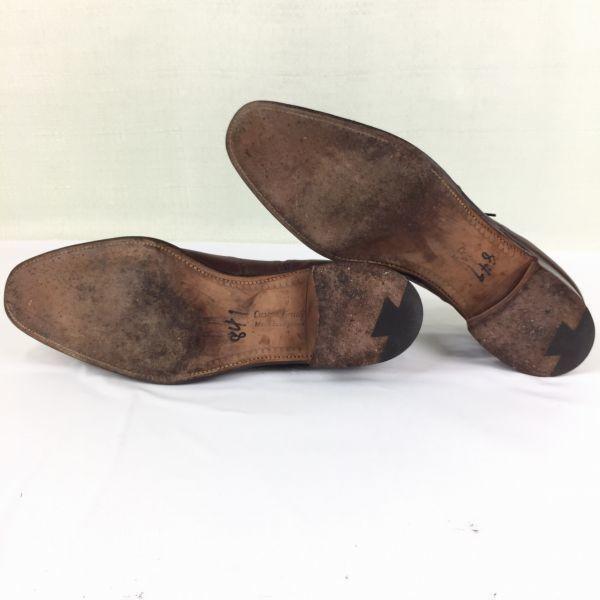 80er-90er Vintage Church's Three Cities Wingtip Businessschuhe Braun Größe 11B / 27,5-28,5cm Herren(GEBRAUCHT)