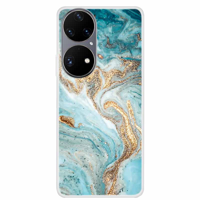 For Huawei P50 Pro Case P50 P50E Clear Fashion TPU Silicone Shockproof Phone Case for Huawei P50 Pro Case P 50 Protective P50Pro