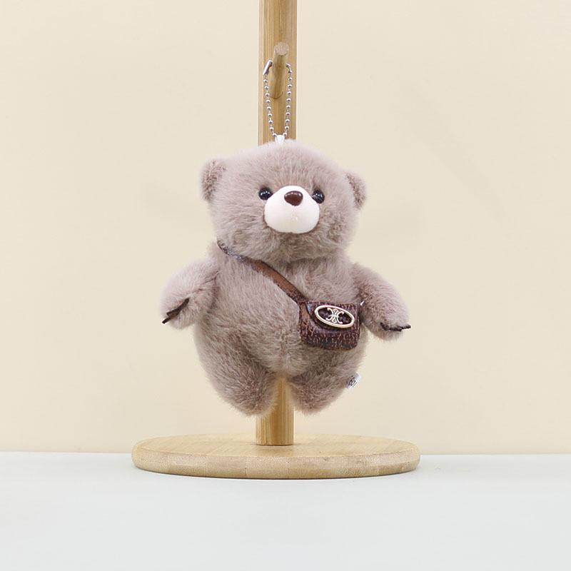 

Мягкий плюшевый мишка и кошка, брелок, аксессуары разных цветов, очаровательные Dark Brown Bear