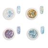 S.A.V.I 4 PCS. DIY Nail Art Gradient Glitter Magic Changing Color Laser Thin Sequins Mixed Mirror Hexagon Shape Mermaid Flakes Spangles Palette Cra