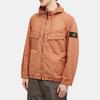 STONE ISLAND SS24 Supima Cotton Twill Stretch Casual Solid Color Zipper Hooded Long Sleeve Jacket Men Jackets Orange 801542610-V0013