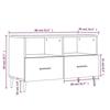 VidaXL Meuble TV Gris béton 80x36x50 cm Bois d'ingénierie 828992
