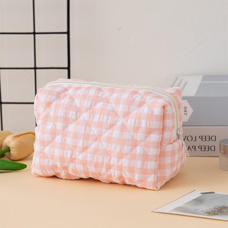 Cestovní přenosná minimalistická kosmetická taška s velkou kapacitou a měkkým úložným prostorem s mašlí