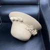 French romantic raffia hat female Hepburn wind fisherman basin hat summer seaside vacation sunshade sun hat