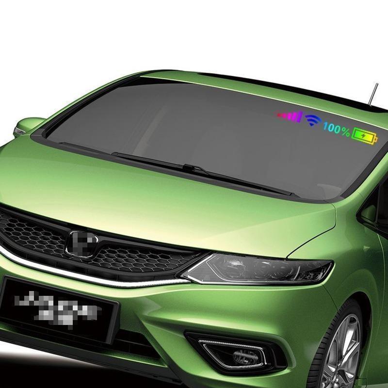 Funny Reflective Wifi Battery Level Car Stickers Colorful Decoration Logo Decals Car Rear Windshield Body Auto Sticker