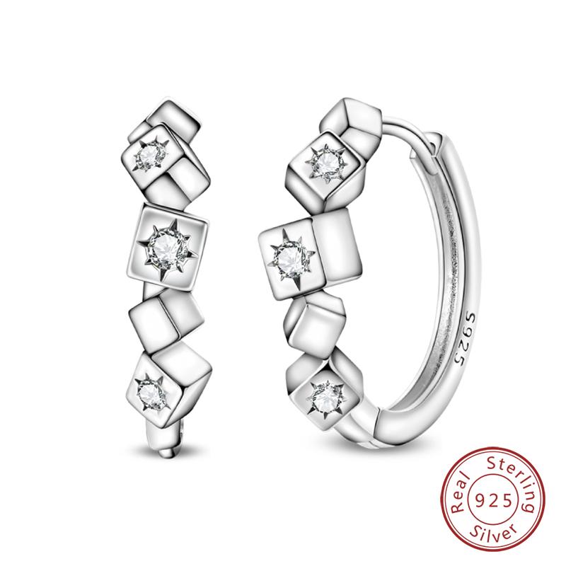 Inlaid Zircon Earrings 925 Silver Minimalist Butterfly Dragonfly Cute Claw Hoop Earrings Women Exquisite Party Jewelry