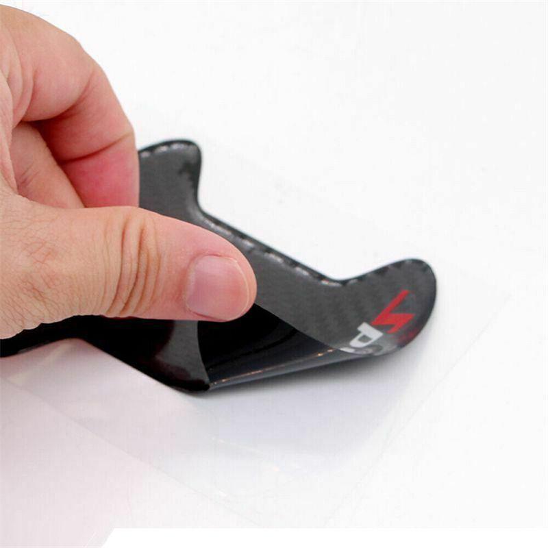 8PCS Fibra de Carbono Manija de Puerta de Coche Tazón Cubierta Antiarañazos Protector Pegatinas