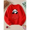 European Sizes Kids' Crewneck Sweatshirt - Panda In Pocket Pattern Print , Sportswear And Casual Wear, Soft And Comfortable, Children's Clothing