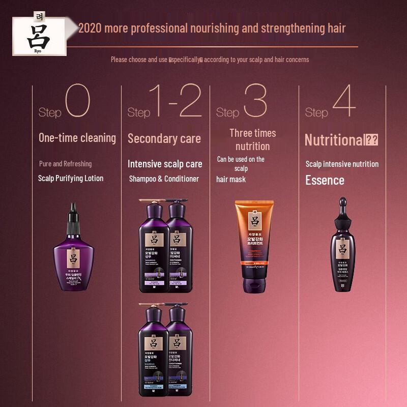 Ryo Purple Ryo Hair Root Strengthening & Oil Control Shampoo & Conditioner Set