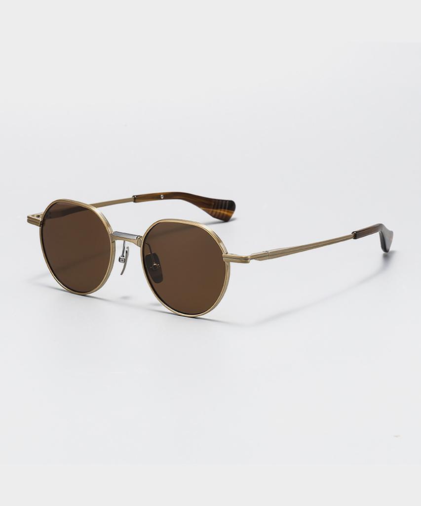Lingkeonpeuleim Arlt-D150 Titanium Sunglasses Brown