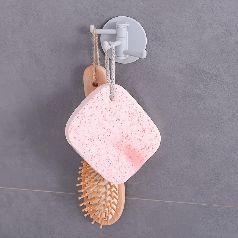 1 piece Use this self-adhesive 3-hook kitchen and bathroom organizer