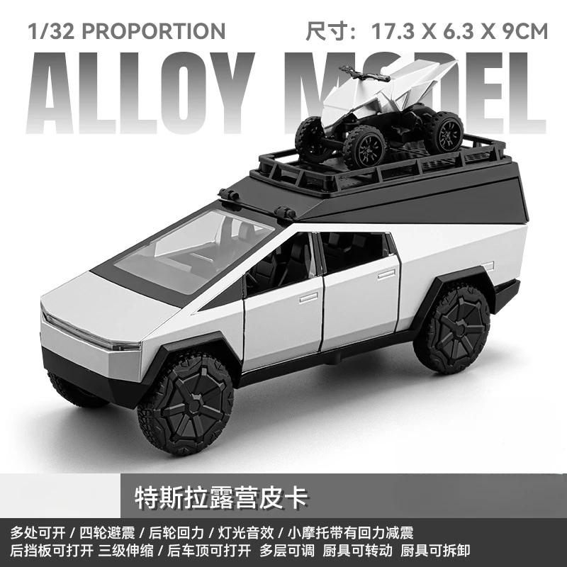 

1:32 Pickup camping RV car Model Metal Alloy Diecast Sound Light Gift With Boys Collection Car Model Toy Gifts