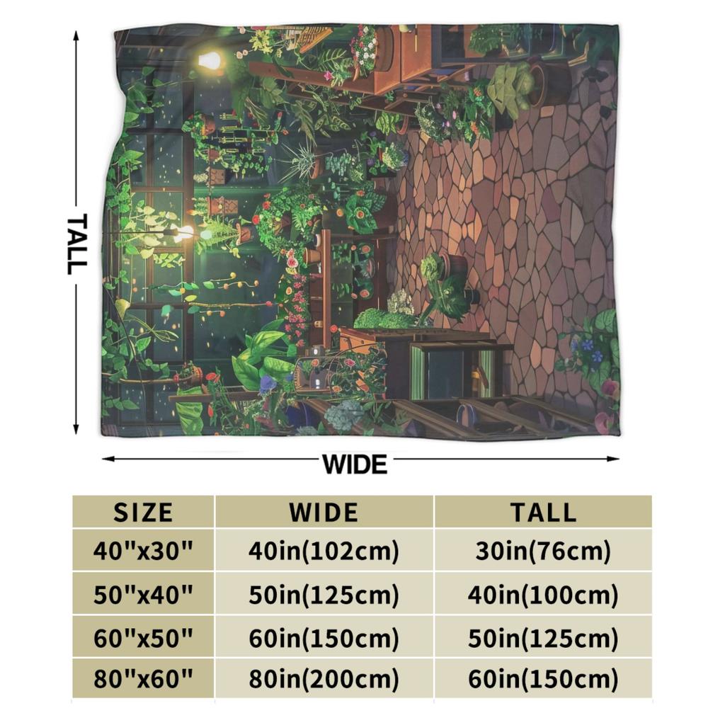 Stardew Valley Greenhouse Flannel Blankets Winter  Soft Throw Blanket for Kids Adult Couch Chair Aesthetic Bedspread Sofa Cover