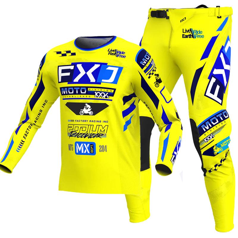 NEW 2026 FXJ Enduro Motocross Jersey and Pants Mx Gear Set Motorbike Clothing Mtb Carracing Suit Off Road Equipment