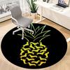 1PC Pineapple Dogs Office Round Area Rug, Indoor Mat Suitable ForOffice, Under Office Chairs Bedroom Living Room Home Decor, Room Deco f158