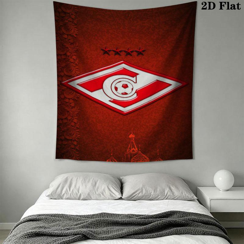 Spartak Moscow Zeal Wall Hanging Printed Fabric Blanket Decorative Tapestries for Bedroom Living Room Home Decor